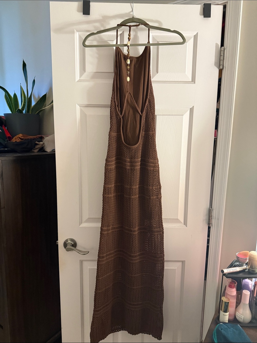 Abercrombie & Fitch Brown Crochet Halter Maxi - Picture 2 of 8